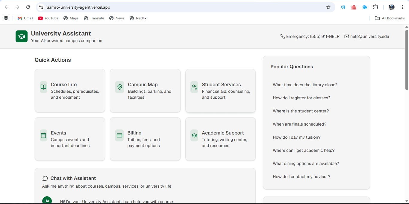 University AI Assistant