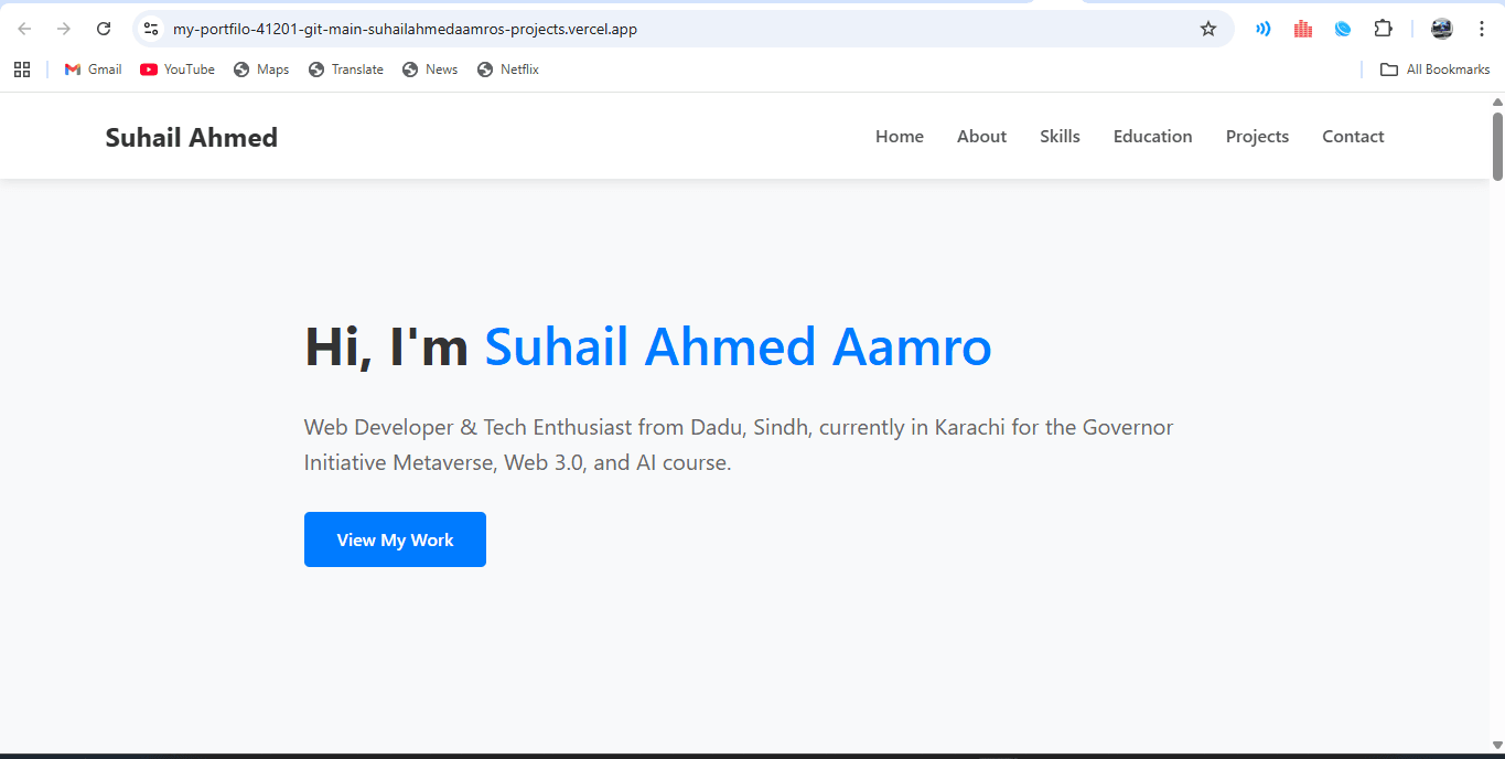 Personal Portfolio Website