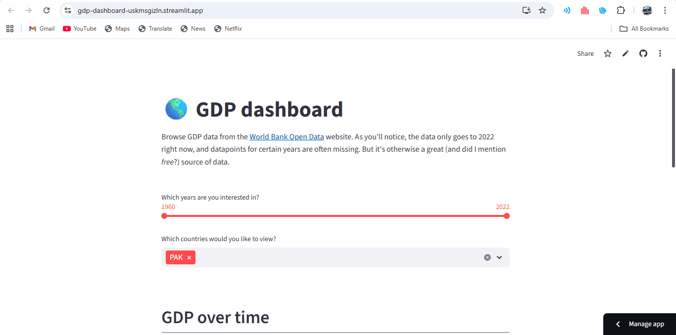 GDP Dashboard